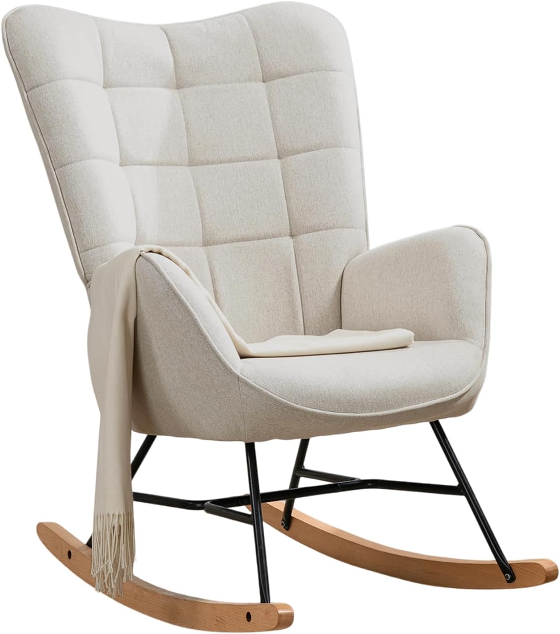 MEUBLE Cosy Sillas Mecedora Escandinavo Sillón Relax Especial Lactancia para Salón Dormitorio Balcón Sala de Estudio