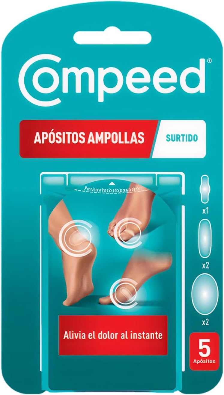 COMPEED Ampollas Surtido, Apósitos Hidrocoloides Contra Rozaduras, Pack 5 uds.