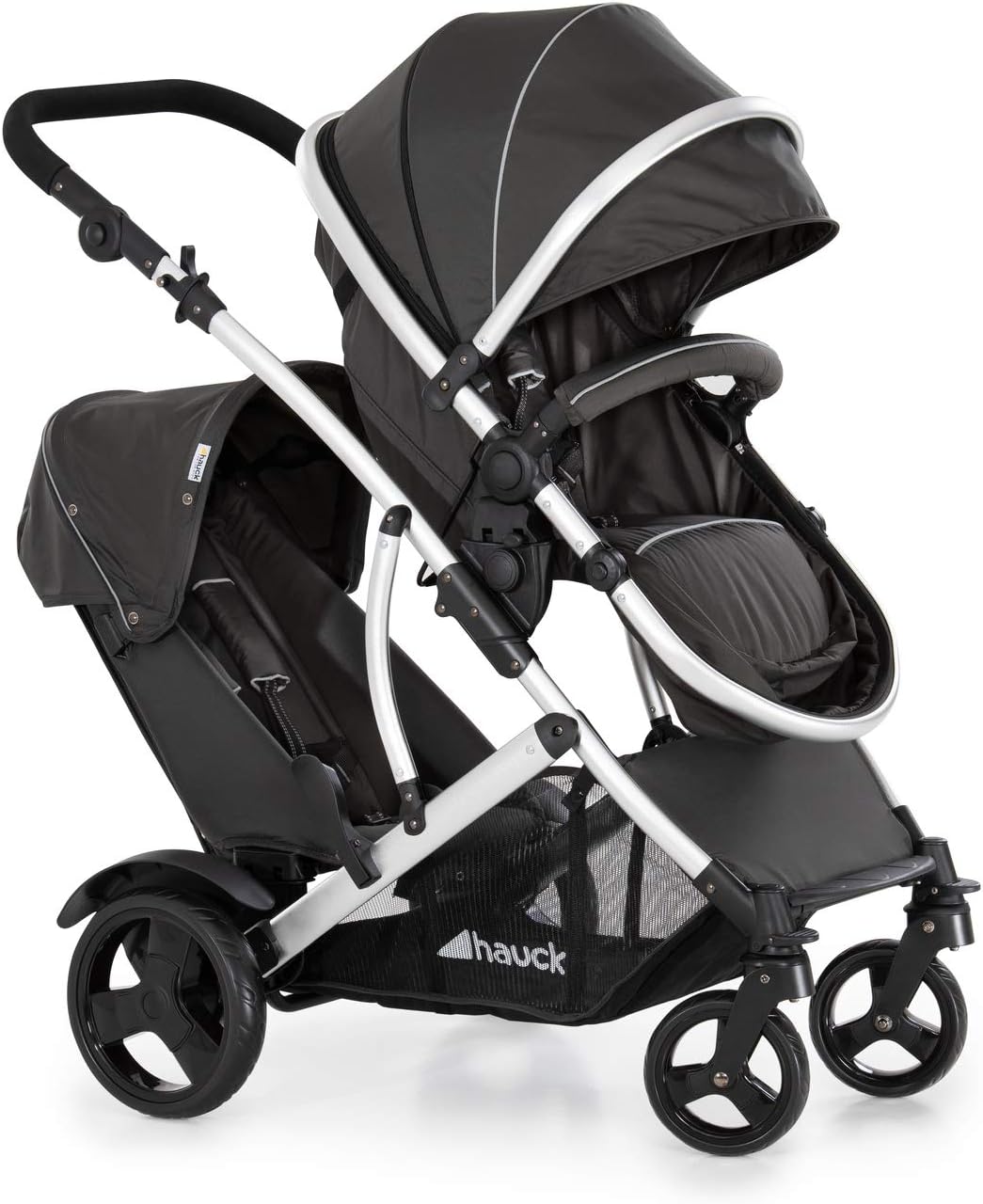 hauck Duett 2 Silla de Paseo Gemelar Ligera con Protector de Lluvia