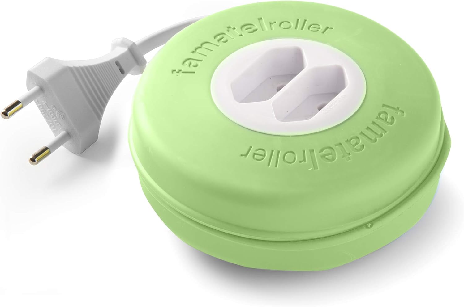 FAMATEL – Roller Enrollable con 2 tomas | 3 metros | Verde