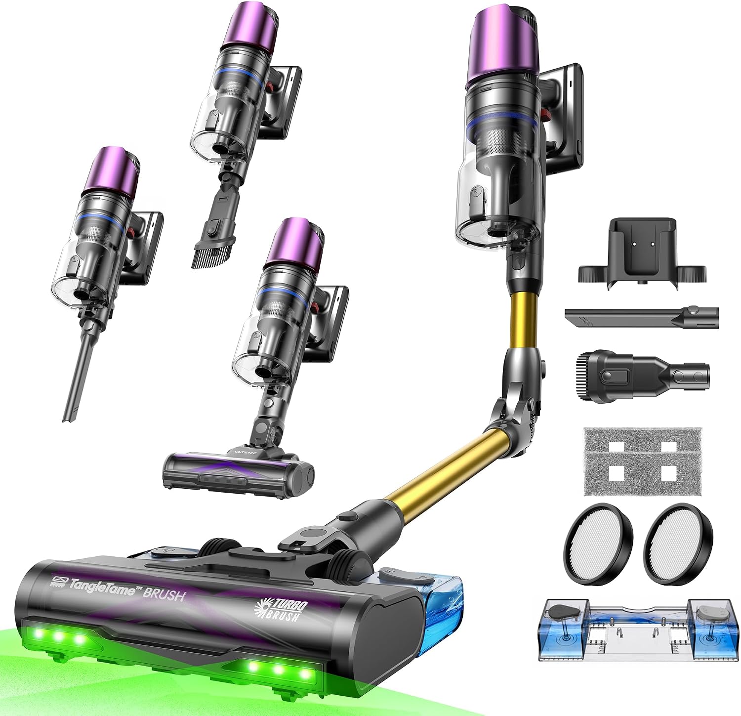 Ultenic Aspiradora sin Cable con Tec. Slide-to-Clean 60KPa/60Min