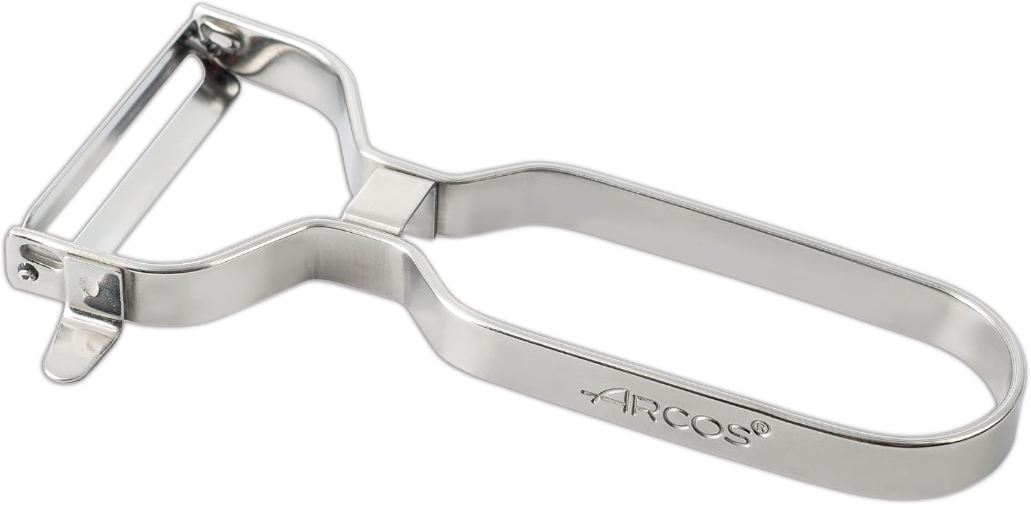 ARCOS Pelador Profesional 130mm en Acero Inoxidable Cromado para Pelar Frutas y Verduras