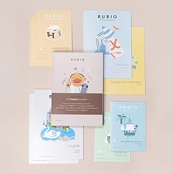 Pack de cuadernos Rubio 5.º de Primaria |+10 años | Contiene 10 cuadernos