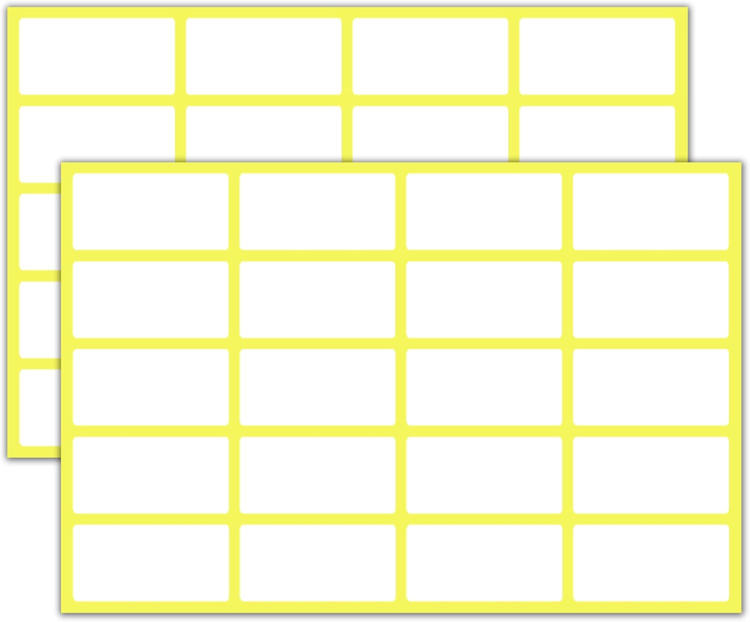 500 Piezas, 40 x 20 mm - Etiquetas Adhesivas Pegatinas Blancas para Escribir