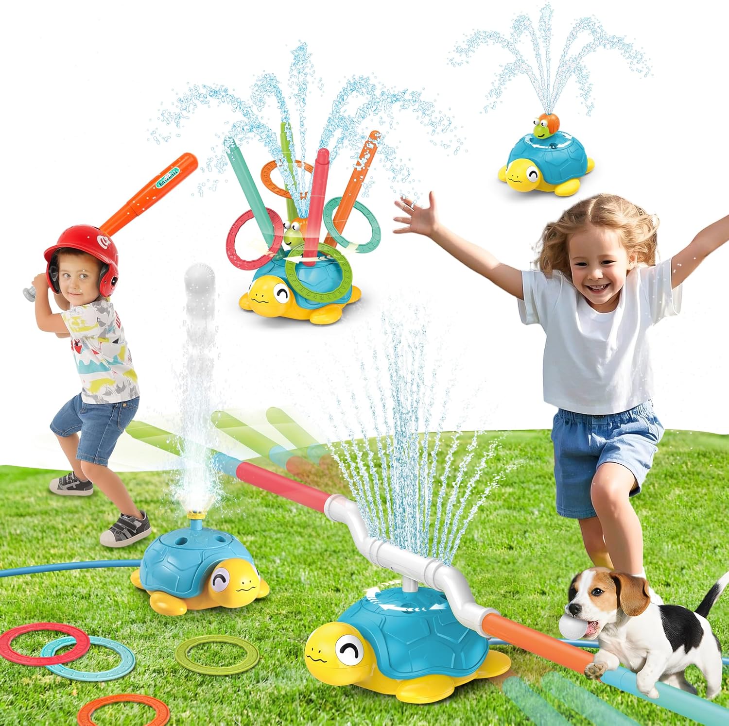4 en 1 Tortuga Juguete de Agua para Niños al Aire Libre