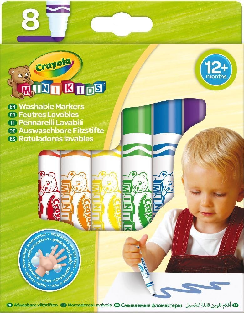 CRAYOLA Mini Kids - Set de 8 Rotuladores Lavables