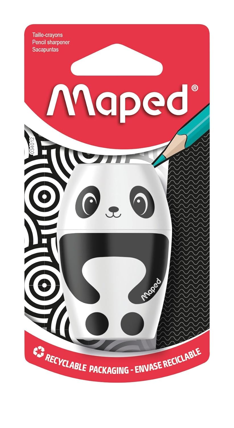 Maped - Sacapuntas Shakky - Sacapuntas con Depósito Diseño Panda