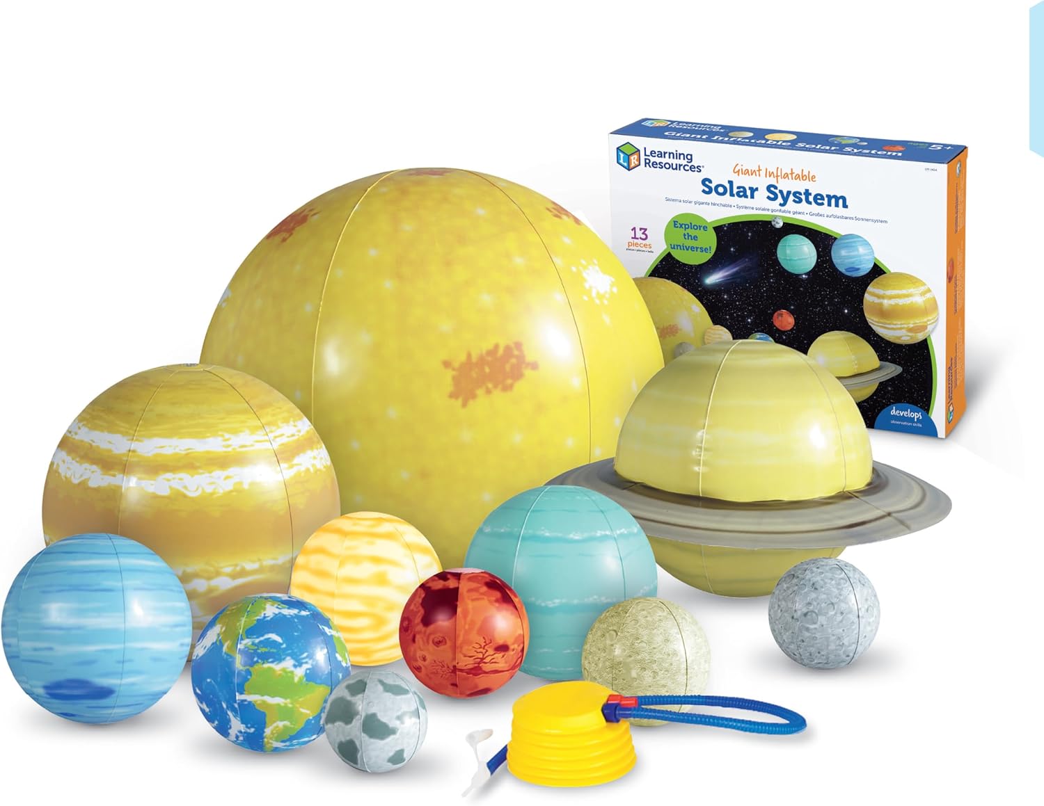 Learning Resources Sistema Solar Inflable – Set Educativo con 11 Planetas y Sol