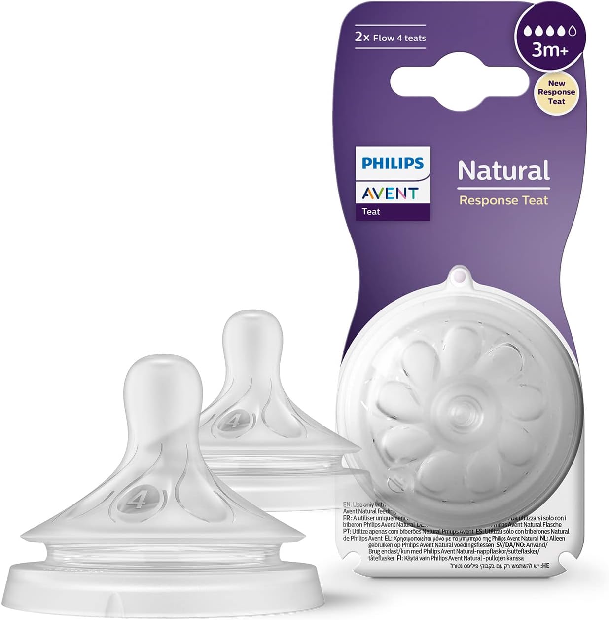 Philips Avent Tetina de biberón Natural Response Flujo 4
