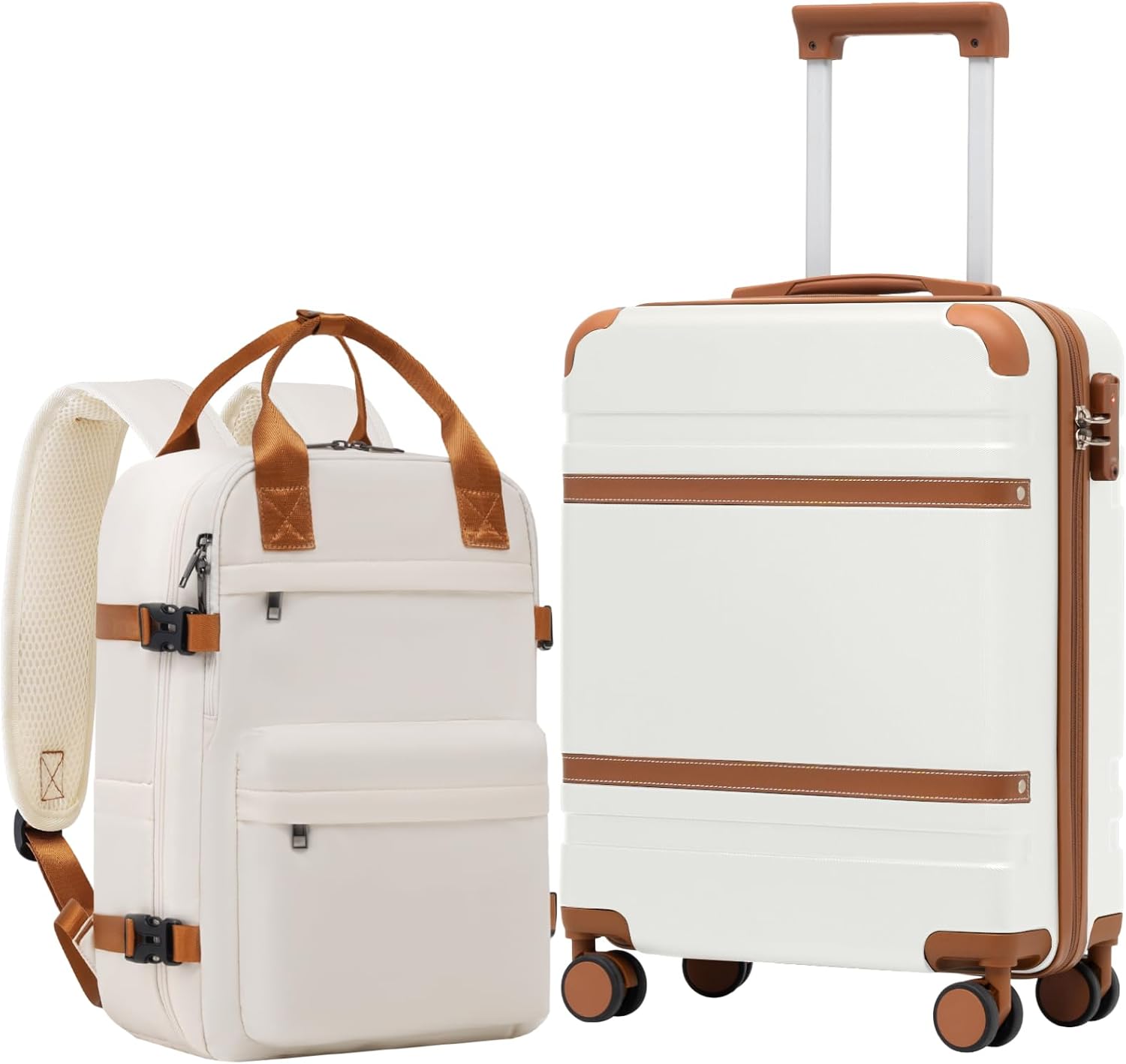 COOLIFE Maleta cabina 55 x 35 x 20 cm para Avión Ryanair con cerradura TSA y 4 ruedas gemelas