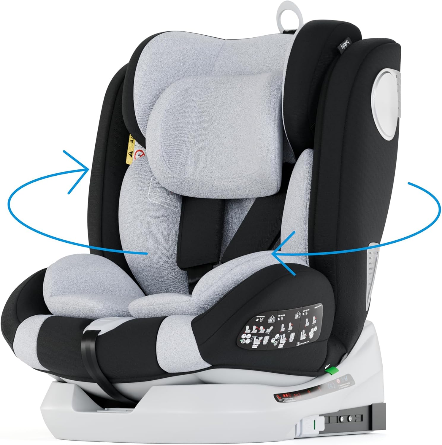 Babify Onboard Silla de Coche Isofix para Bebés y Niños, 0 Meses - 12 Años