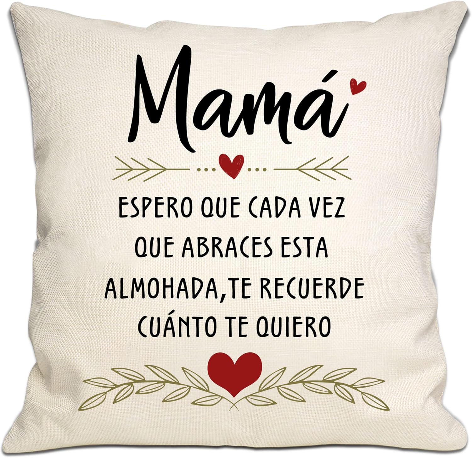 Bommex Cojín Regalo para Mamá - Espero Que Cada Vez Que Abraces Este Cojín Te Recuerde Lo Mucho Que Te Quiero
