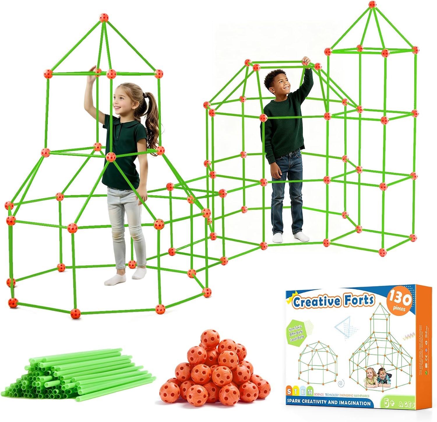 Tiny Land 130 Piezas Kit Juego Construcción de Fortaleza
