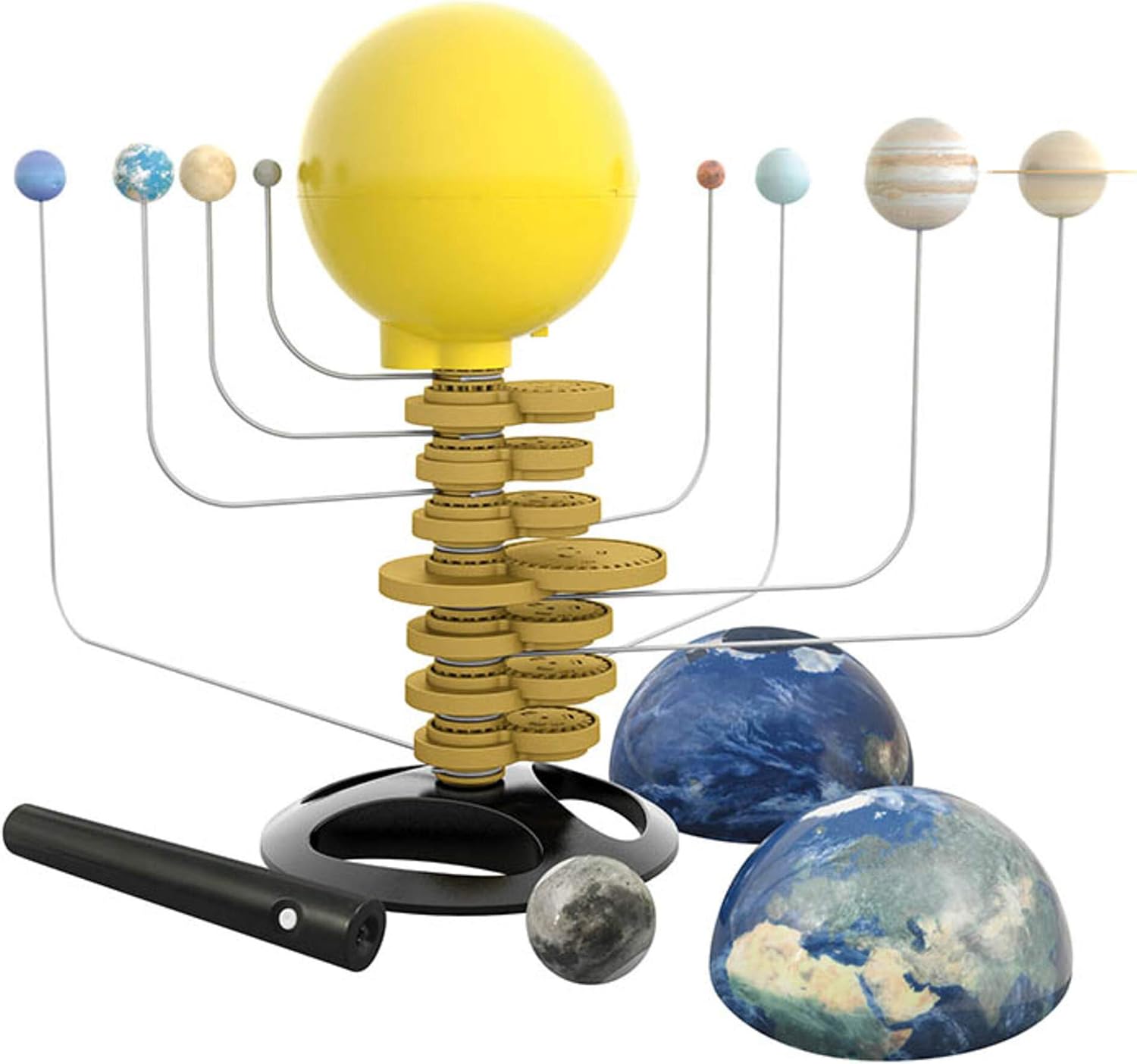 Buki Solar System Mobile | Modelo de sol giratorio y planetas iluminado
