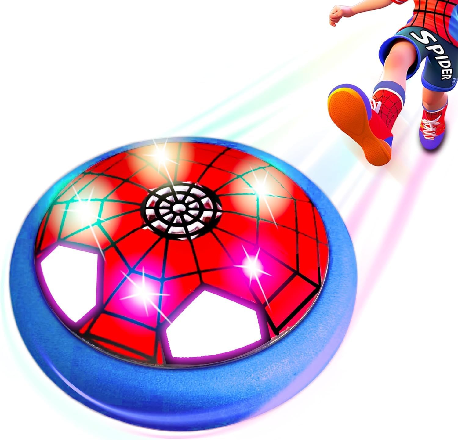Glückpa Spider Balón Fútbol Flotante Air Power con Luces LED
