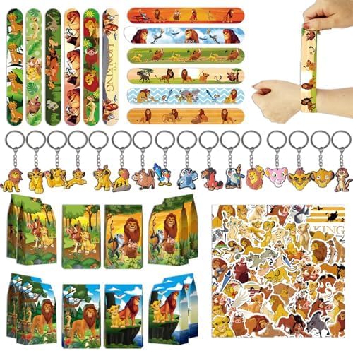 Clvsyh Set De Bolsas De Regalo para Fiesta De Cumpleaños Infantil De Leones, 86pcs