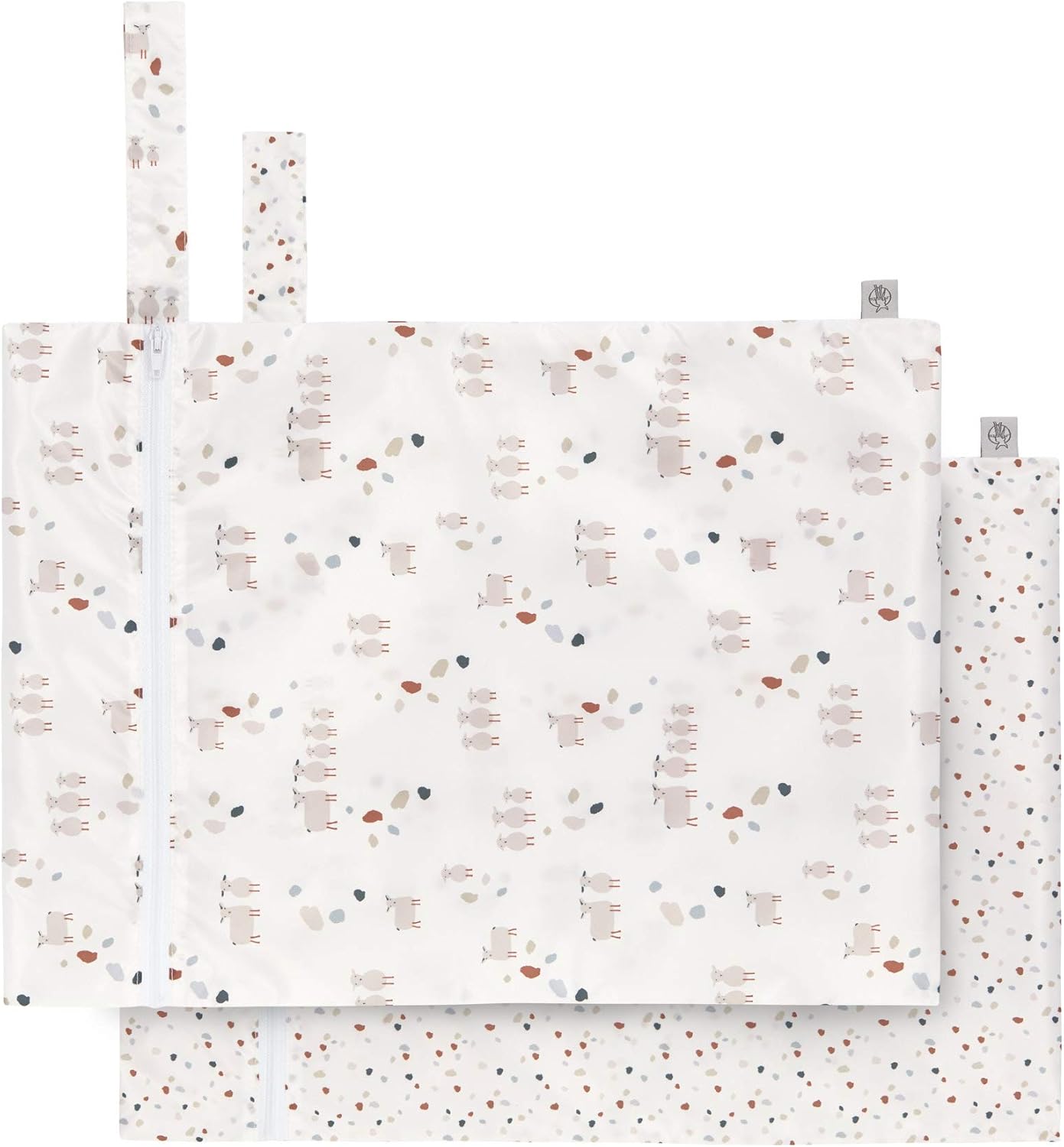 LÄSSIG Bolsa húmeda reutilizable 2 piezas/Wet Bag Tiny Farmer Dots/Sheep