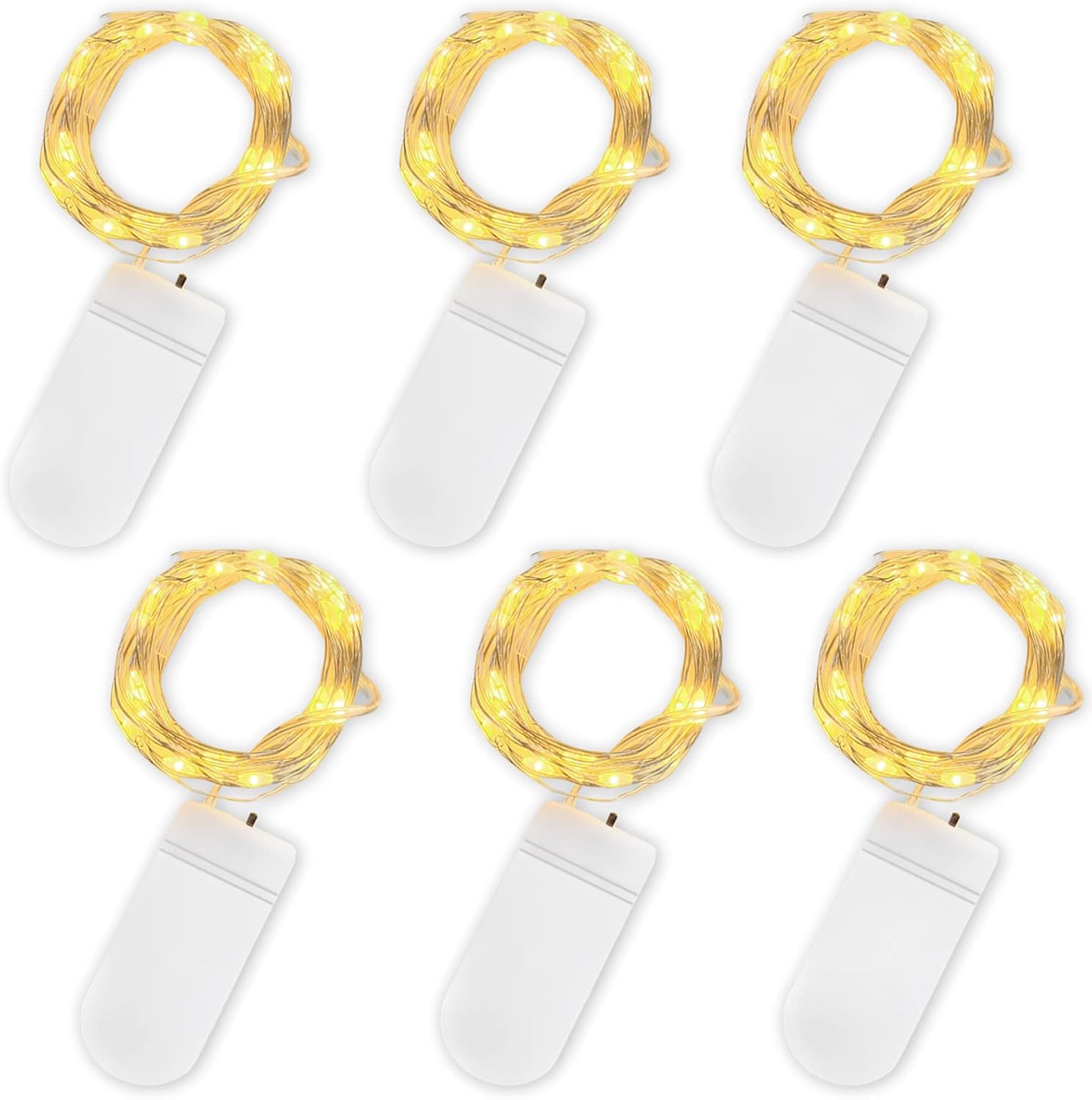 Jsdoin Cadena de Luces con Pilas, 20 LEDs 2M Alambre de Cobre Guirnaldas Luces Micro