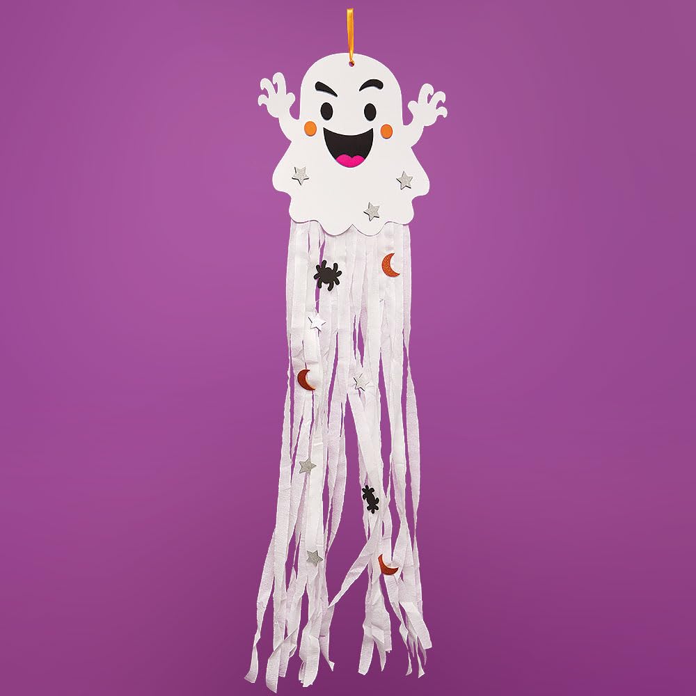 Baker Ross FN293 Kit de Decoración Colgante Fantasma Gigante - Pack de 4