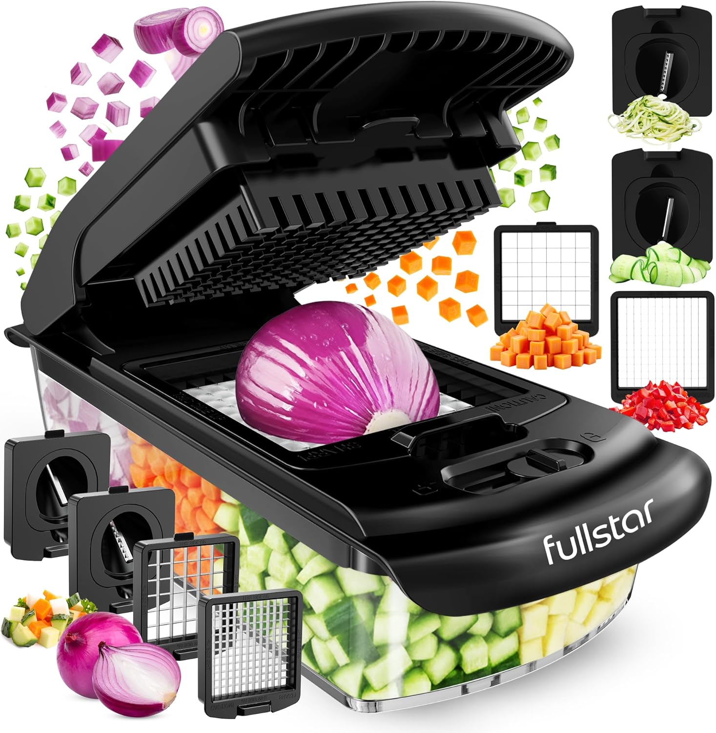 Fullstar Multifuncional Cortador de Verdura y Espiralizador PRO 4-en-1