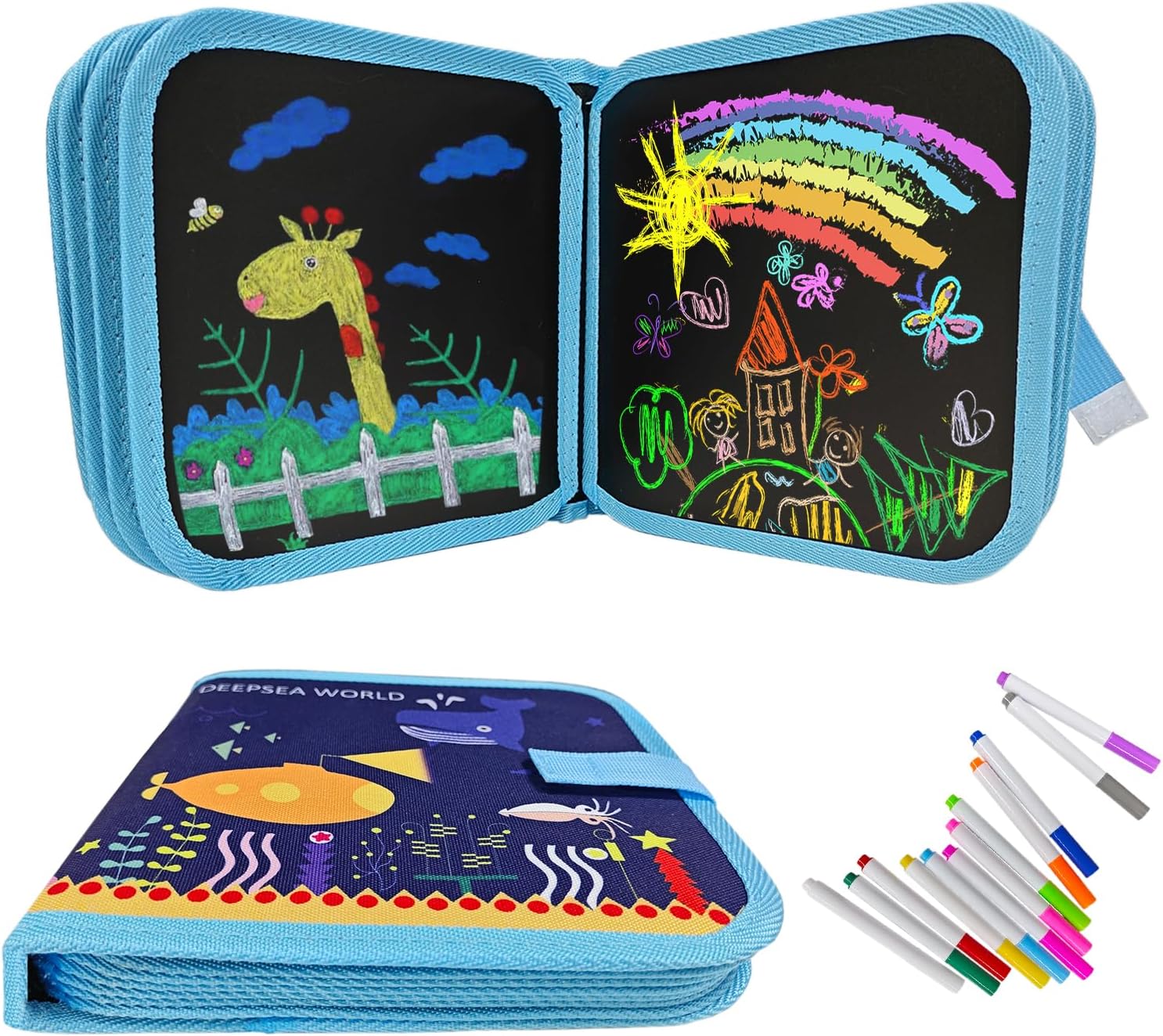 Funkprofi Libro para colorear para niños, Libro Pizarra Infantil, Mundo submarino
