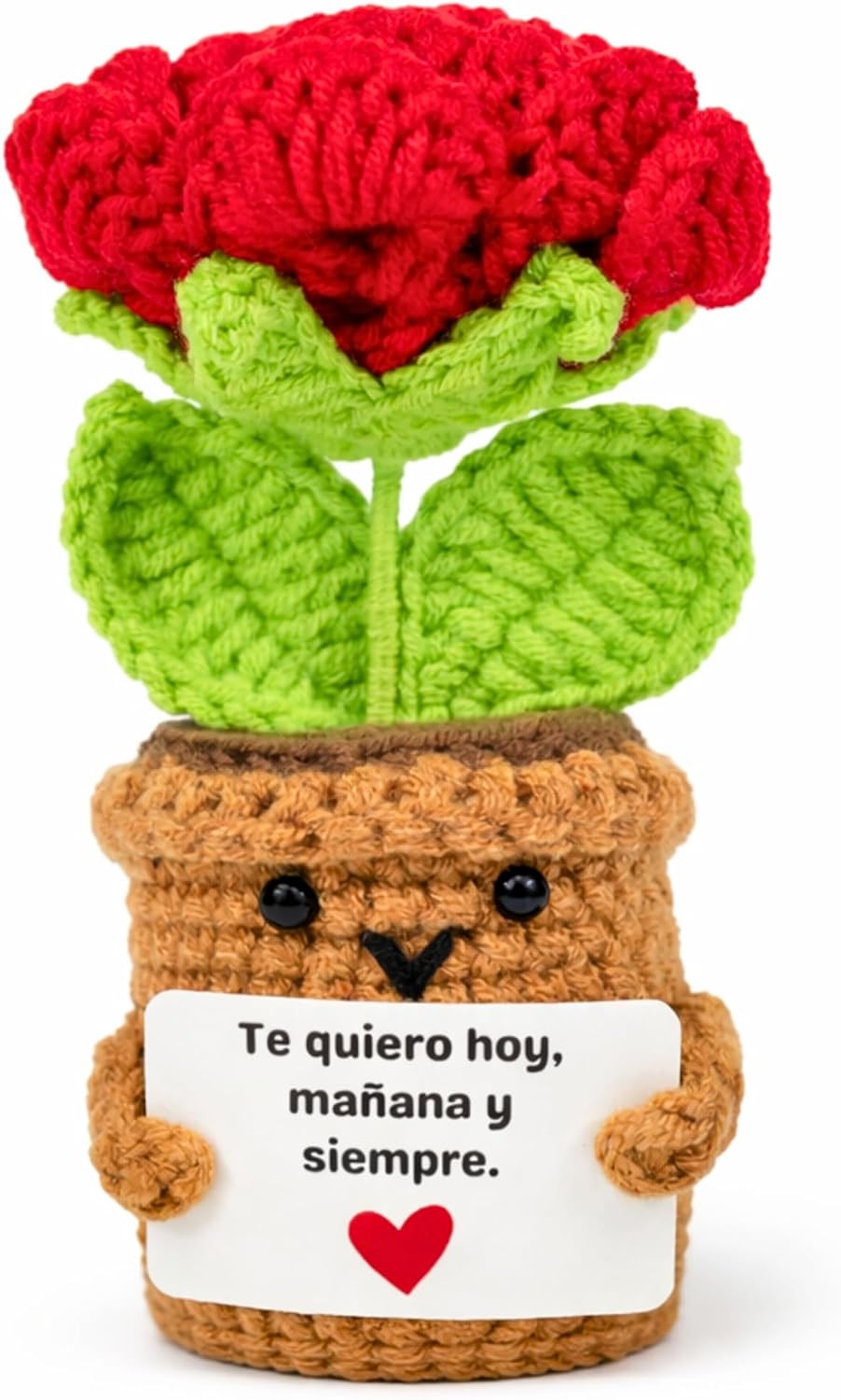 Rosa Eterna de Ganchillo - Regalo Aniversario para Pareja, Novia o Mujer