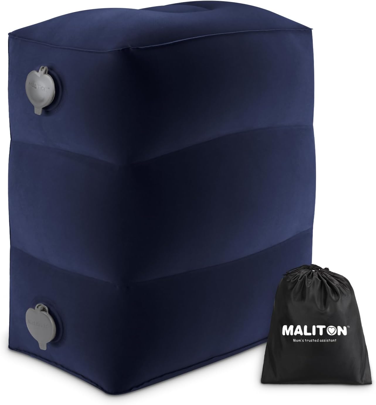 Maliton Reposapiés inflable para viajes, coche, hogar y oficina, altura ajustable, cama para niños, para vuelos largos