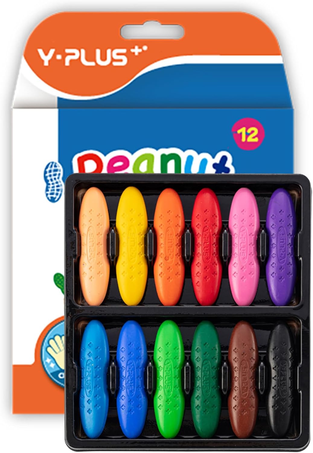 YPLUS Ceras de Colores Bebé 1 Año, 12 Colores No Tóxicos y Lavables