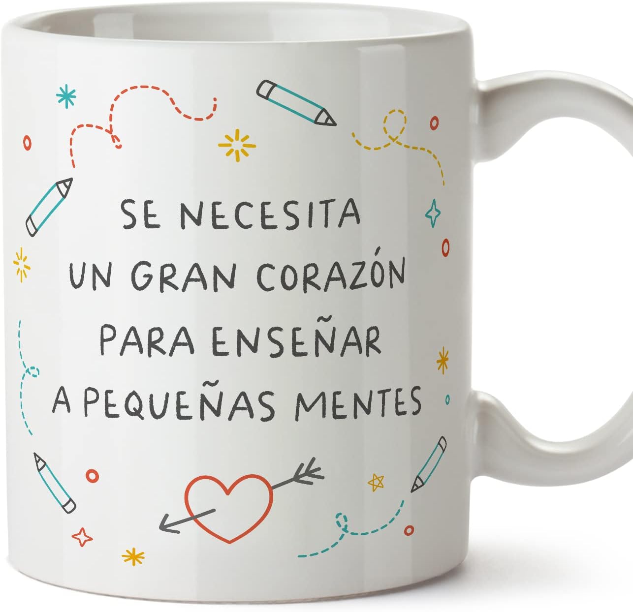 MUGFFINS Tazas para PROFESOR - Pequeñas mentes - 11 oz / 330 ml
