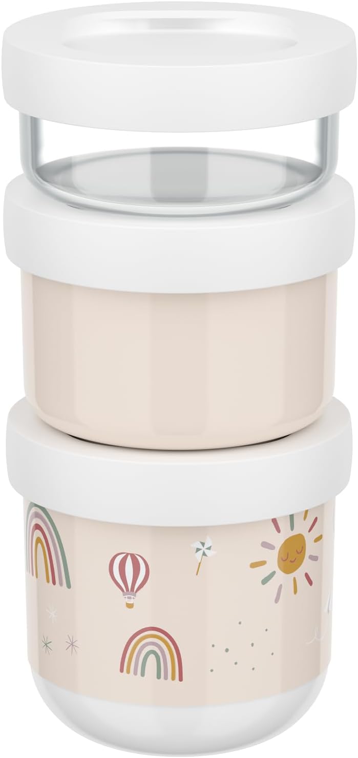Mepal - Caja de aperitivos apilable 3 unidades Mio Sunshine & Rainbow