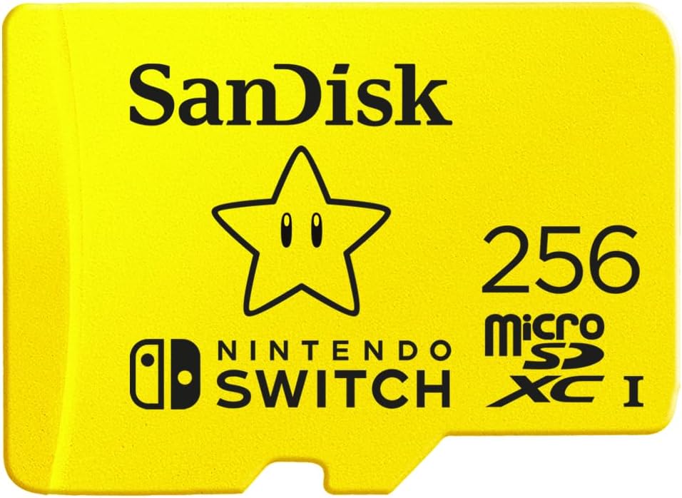 SanDisk Tarjeta microSD con licencia oficial para Nintendo Switch Super Mario Superstar 256GB