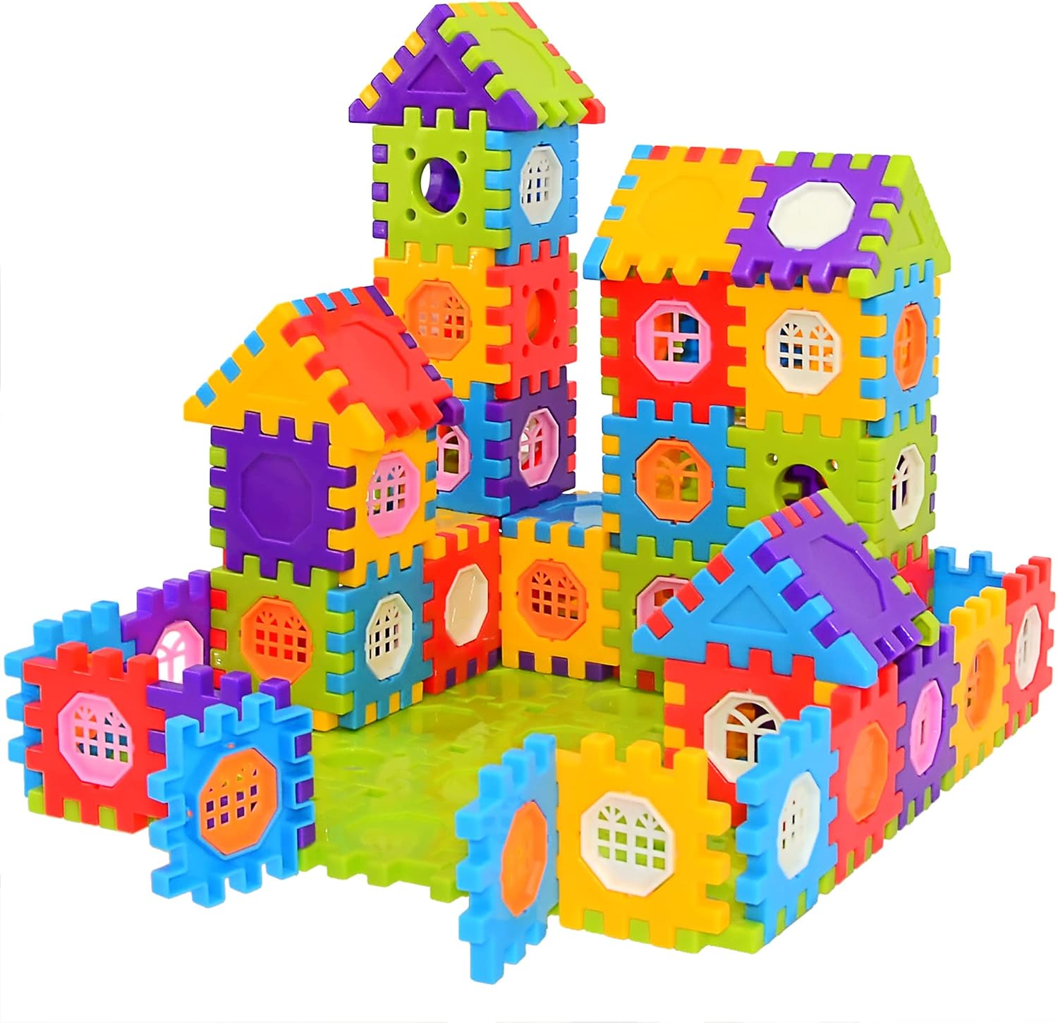 Bloques de construcción entrelazados 160 Piezas Jumbo Toy Building Kits