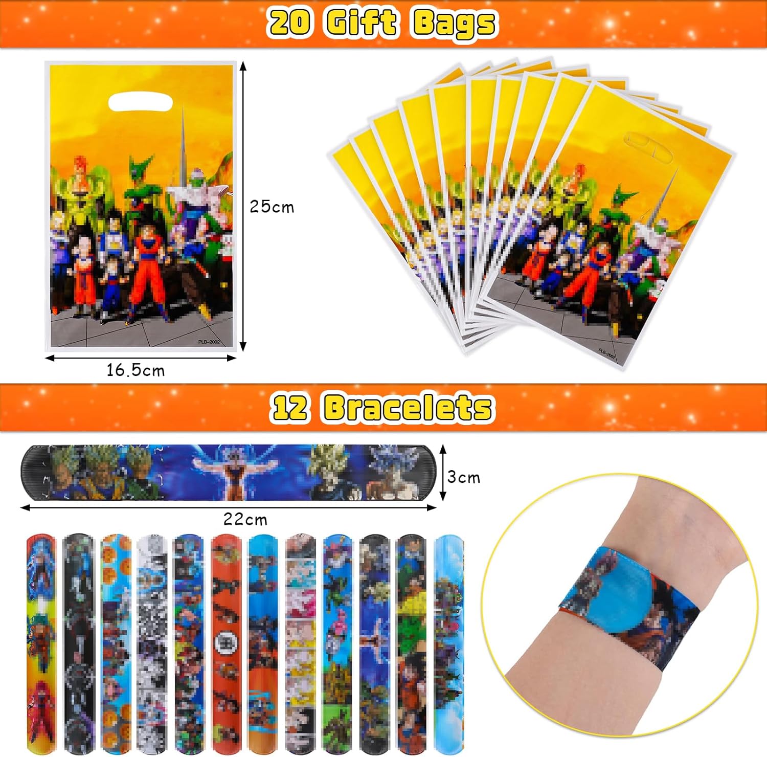 Set de recuerdos para fiesta Dragon Ball - 94 piezas