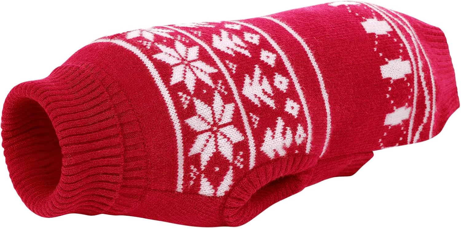 KONVINIT Jersey para Perros Navideño sin Mangas - Suéter de Navidad Perro con Apertura para Correa