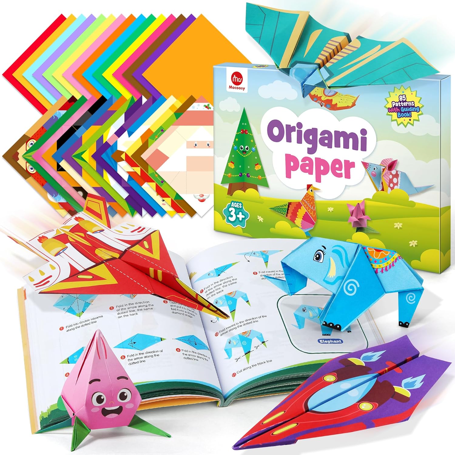 Mocoosy Kit de origami de 320 hojas para niños