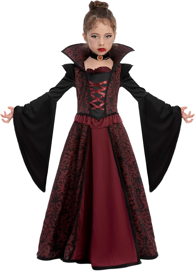 Spooktacular Creations Set de Disfraz de Vampiro Disfraz Vampiresa Real para Niñas