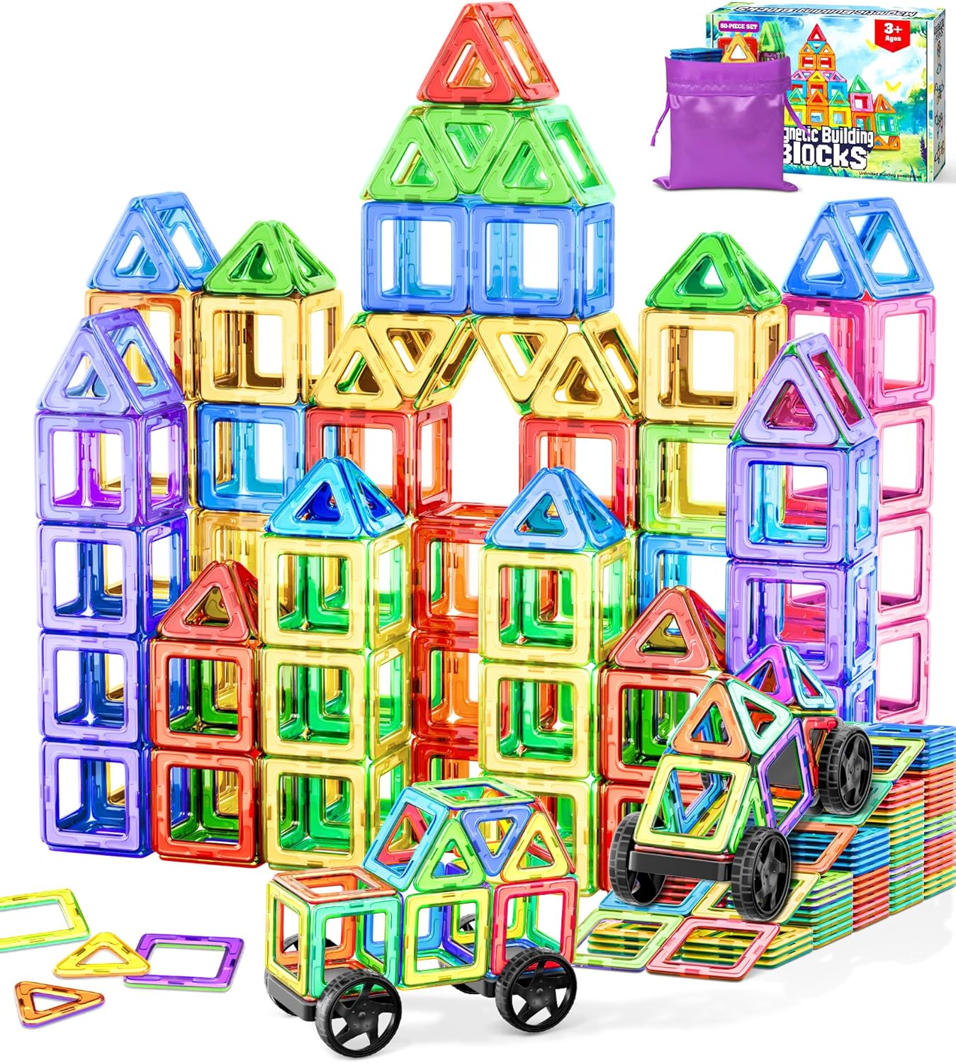 Bloques Magnéticos Construcción Niños COOLJOYA - 50 Piezas