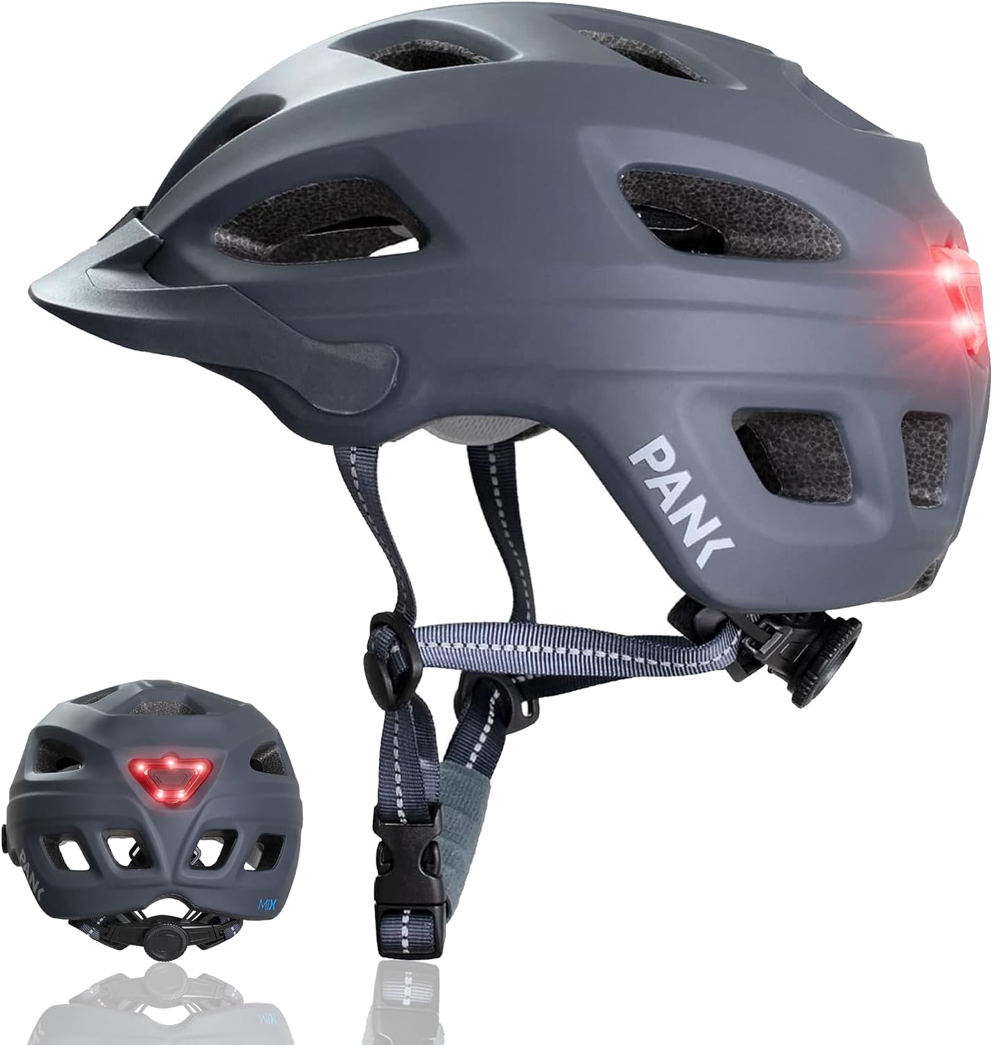 PANK Mix Casco Bicicleta Adulto Premium con Acolchado Casco Patinete electrico Adulto Certificado CE MTB Bici Ciclismo Skate Hombre Mujer
