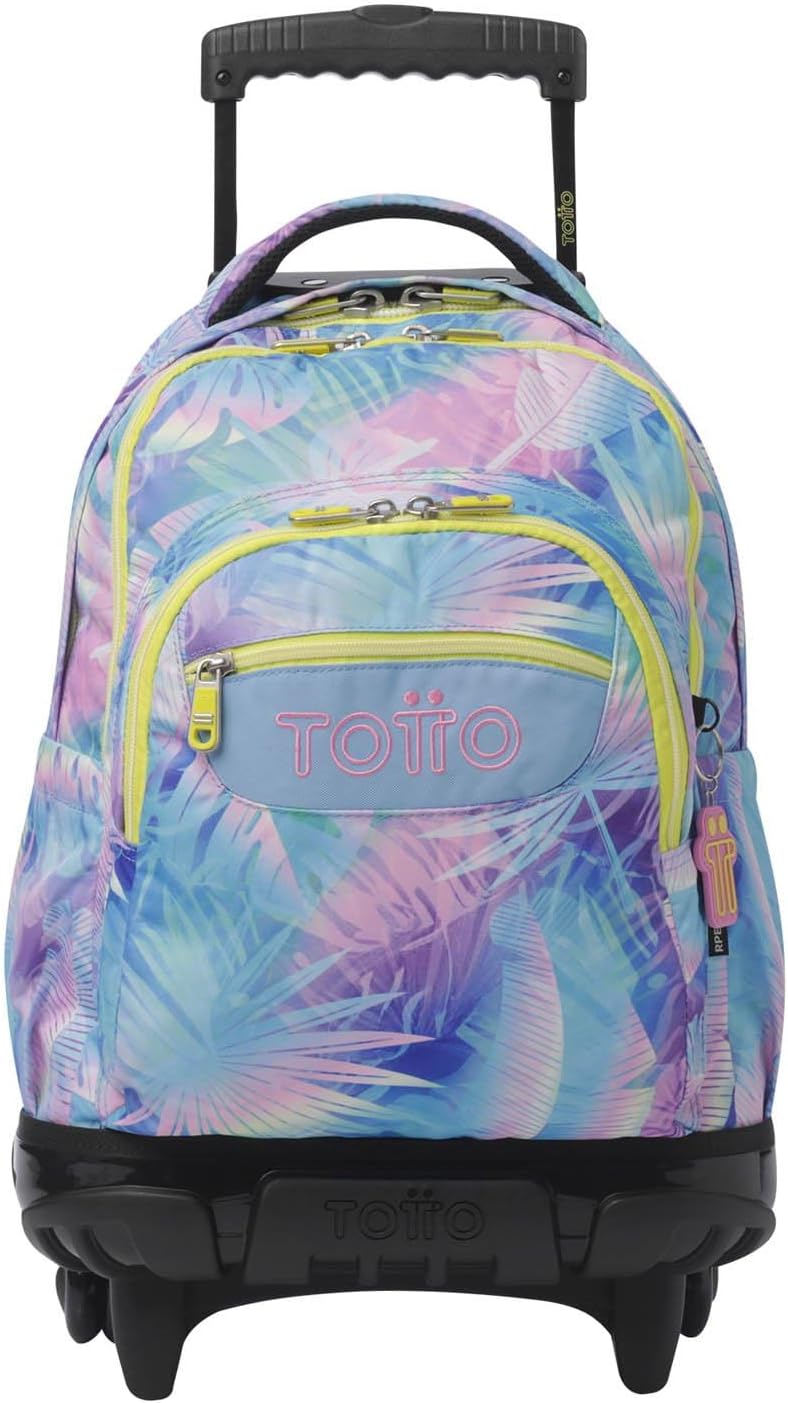 TOTTO - Mochila Escolar con Ruedas Modelo Renglones