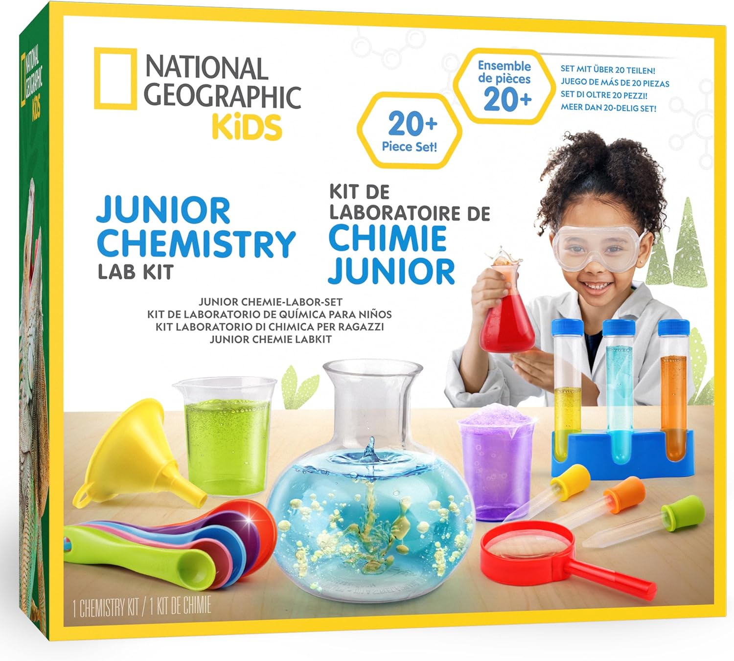 NATIONAL GEOGRAPHIC Química para Niños – Laboratorio de Aprendizaje Temprano con 50 Experimentos y más de 20 Herramientas Seguras