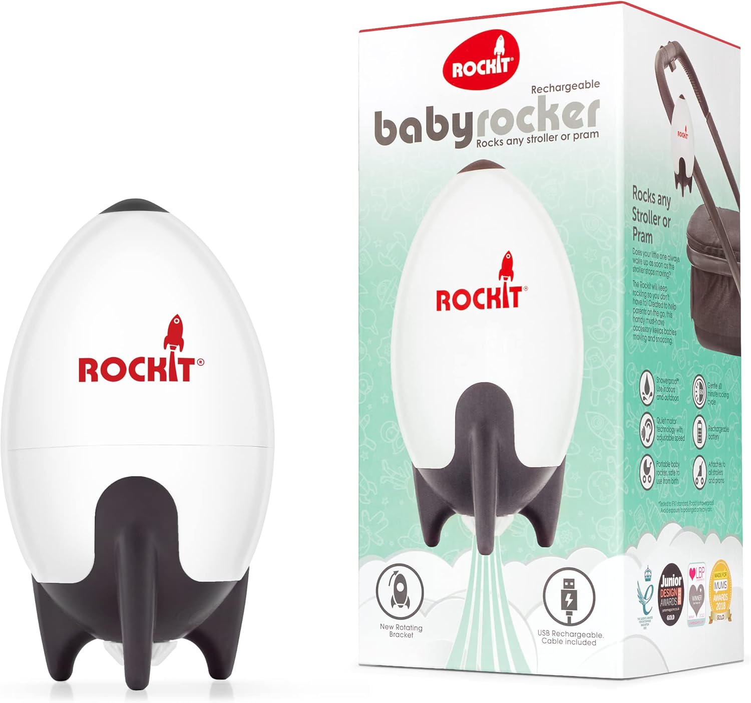 Rockit Rocker recargable - Mecedora portátil para cochecito