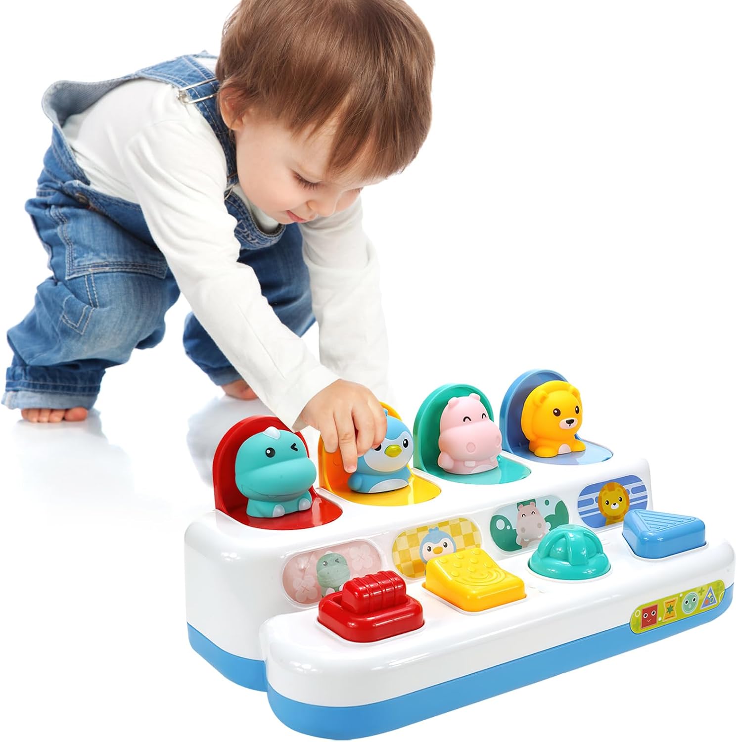 UOCAI juguete pop up para bebés partir de 12 meses, Montessori partir de 1 año, desarrollo temprano, causa y efecto, juguete educativo