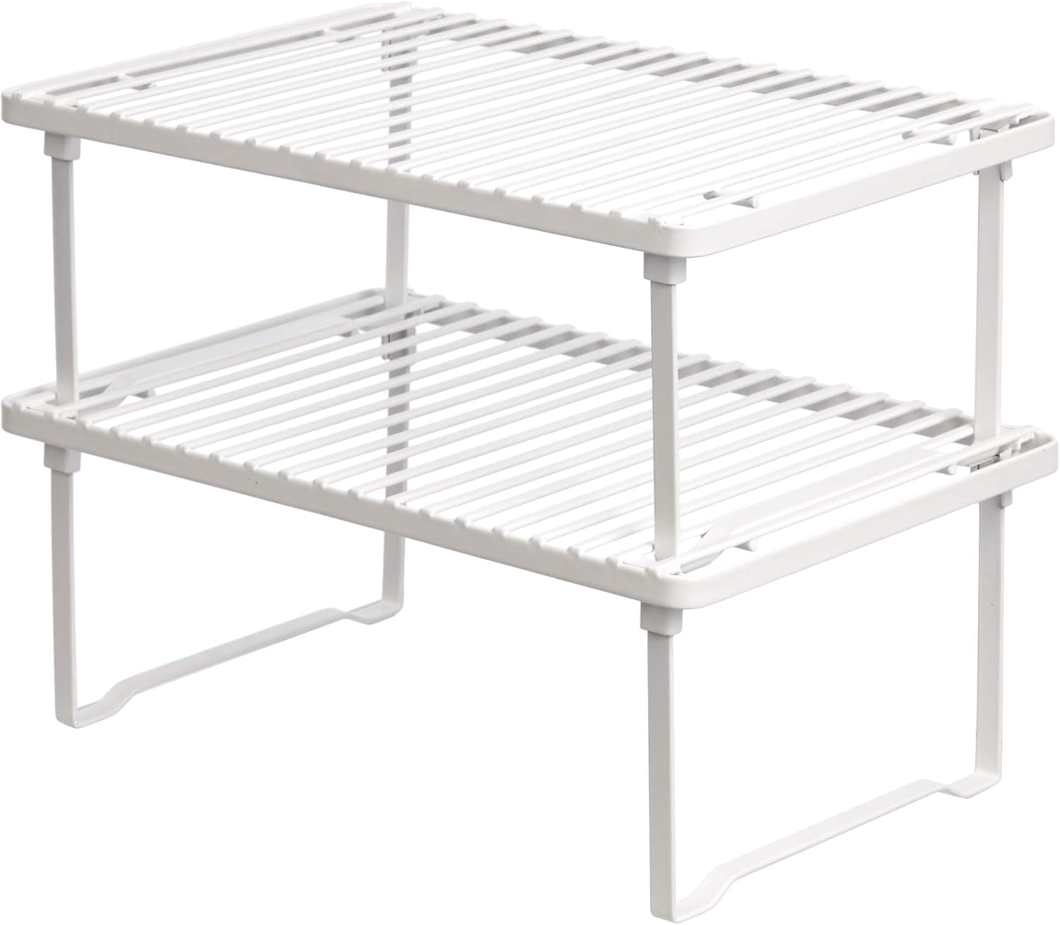 Amazon Basics Estantes de cocina apilables para almacenaje, Blanco