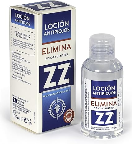 ZZ Antipiojos Loción Capilar para Eliminación de Piojos y Liendres con Permetrina 100 ml