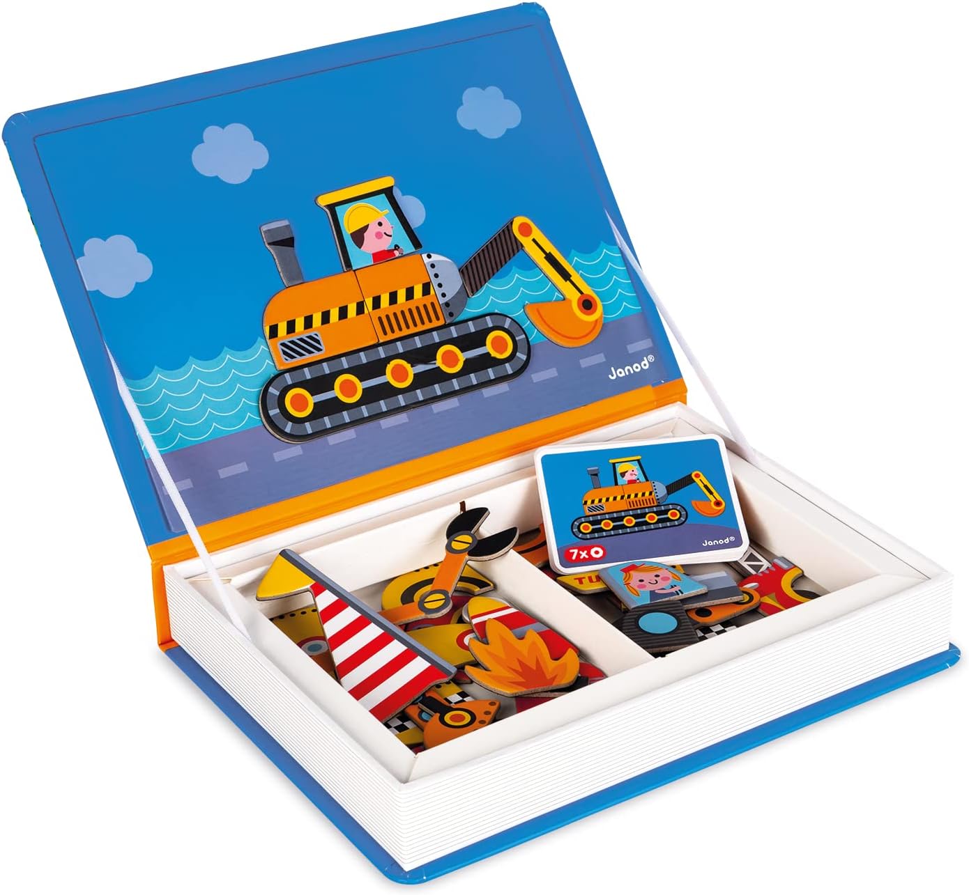 Janod J02715 MagnetiBook Bólidos - Juego Educativo Magnético