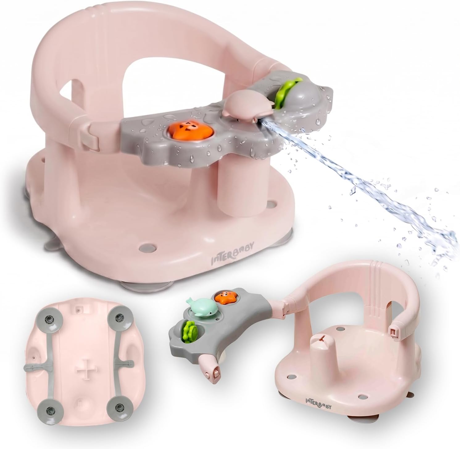 Interbaby Asiento Bañera Bebé Antideslizante con Ventosas
