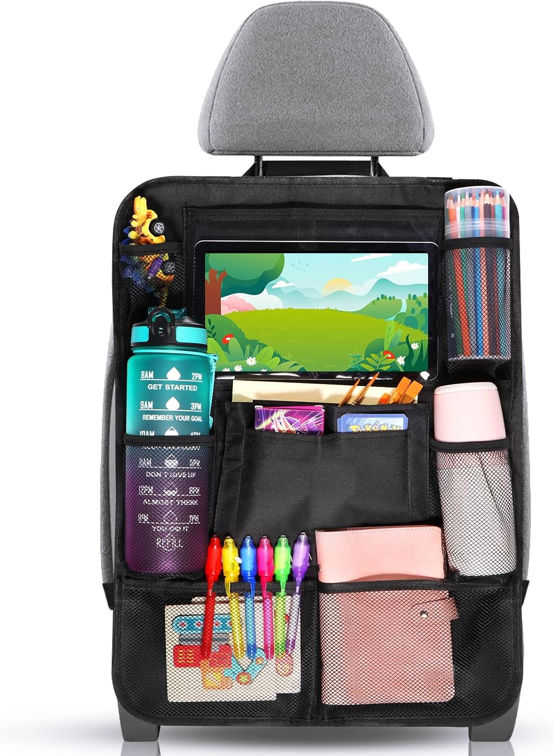 Diboniur Organizador Asiento Coche con 10 Bolsillos