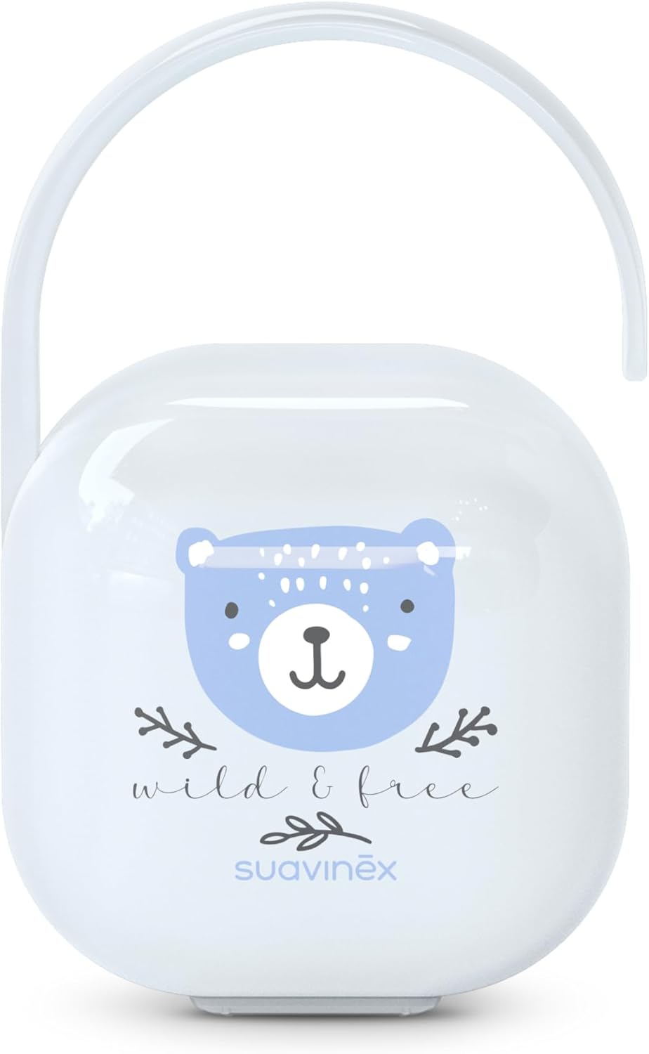 Suavinex Portachupete Bebé para Llevar 2 Chupetes Wild&Free Azul