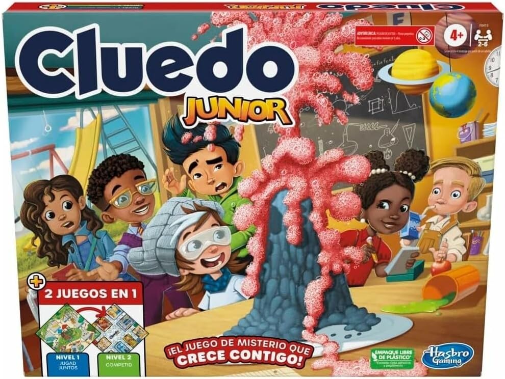 Hasbro Gaming Cluedo Junior, Juego de Mesa 2 en 1