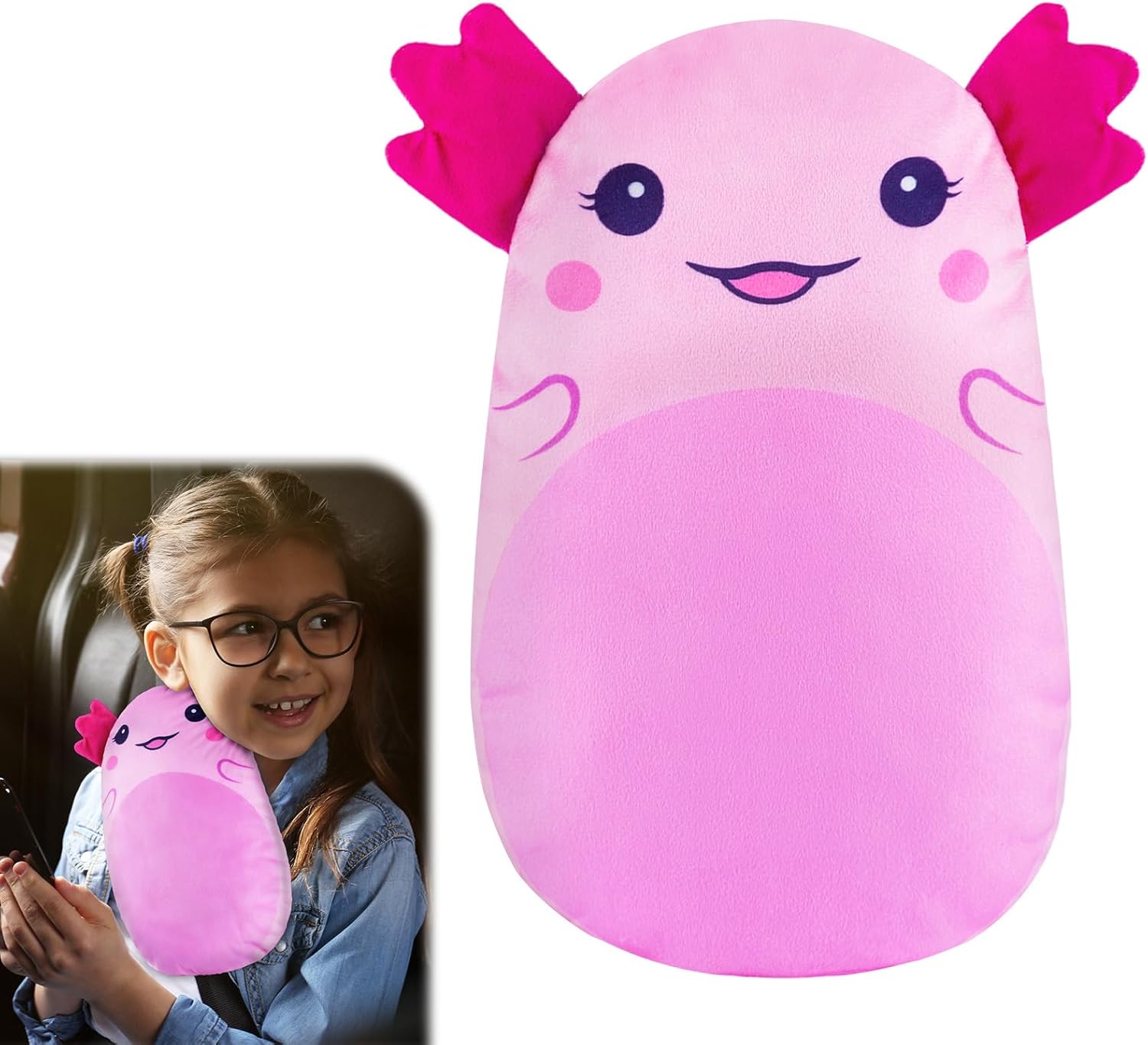 MHJY Almohadillas Cinturón Coche Niños Reposa Cabezas Coche Funda Cinturón de Seguridad